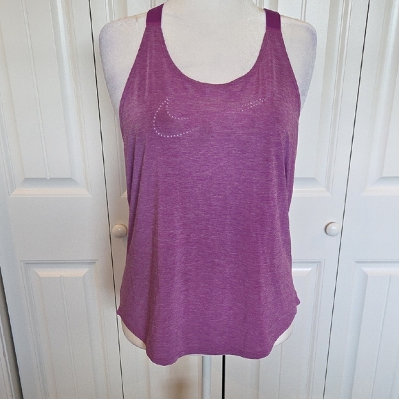 Nike Tops - Nike Dri-FIT Purple Dotted Swoosh Tank Top Women's Size XL